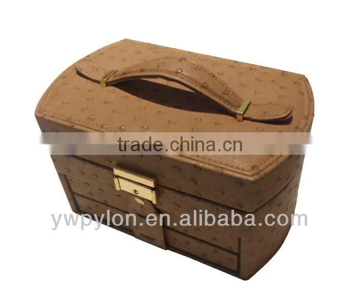 Black PU leather jewelry case