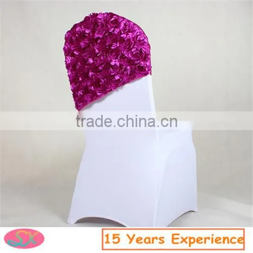 Cheap Colorful Taping Embroidery Rose Chair Sashes For Wedding Supply