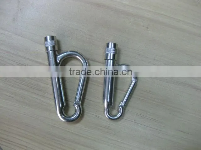 alumininium shinny color carabiner with torches