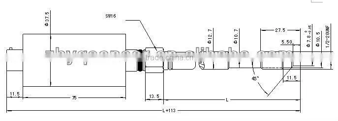 rigid stem 0-10V melt pressure transducer with 0.5% accuracy