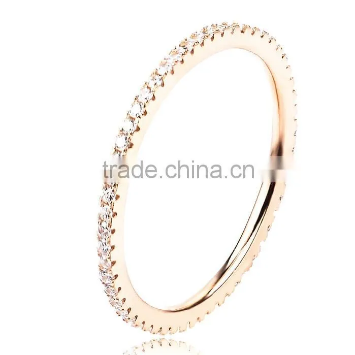Fashion lady ring pave zircon ring in 925 sterling silver