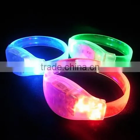led flashing bracelet promotional led silicone bracelet