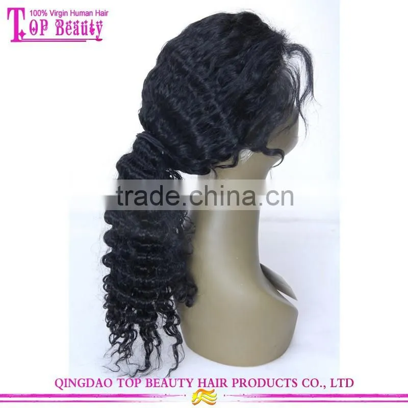 Brazilian hair wig in stock cheap ponytail front lace wig with baby hair