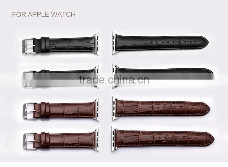 Handmade 100% Crocodile Alligator Genuine Leather for Apple Watch Strap