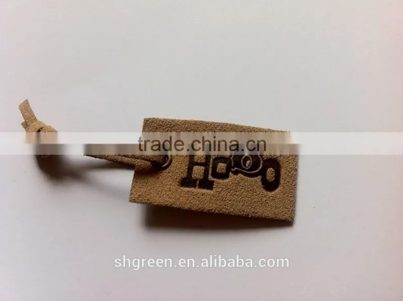 Washable leather jeans tags