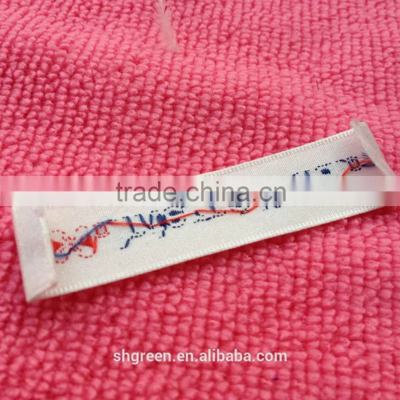 Hot cut fabric end folding main woven labels for garment