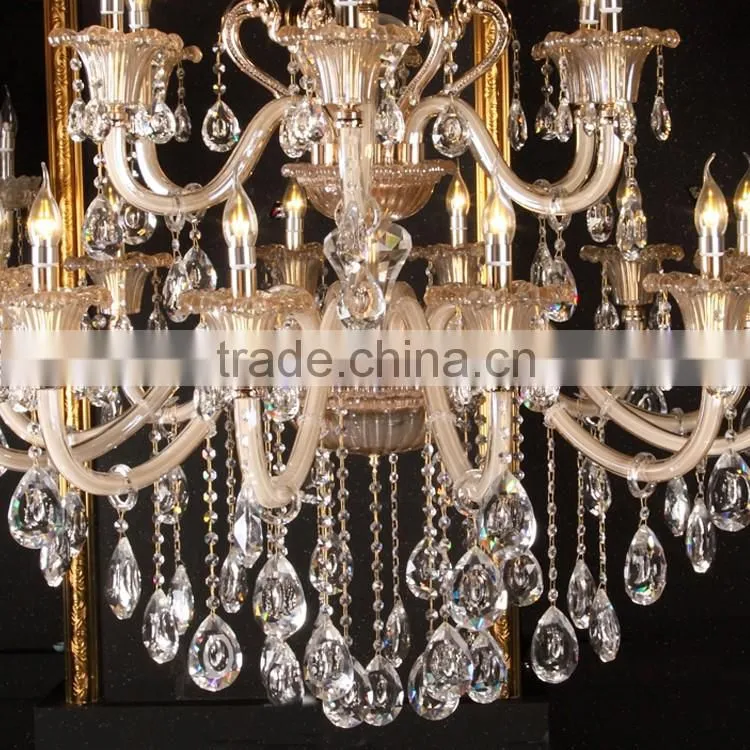 Cognac glass plate arabic style candle chandelier