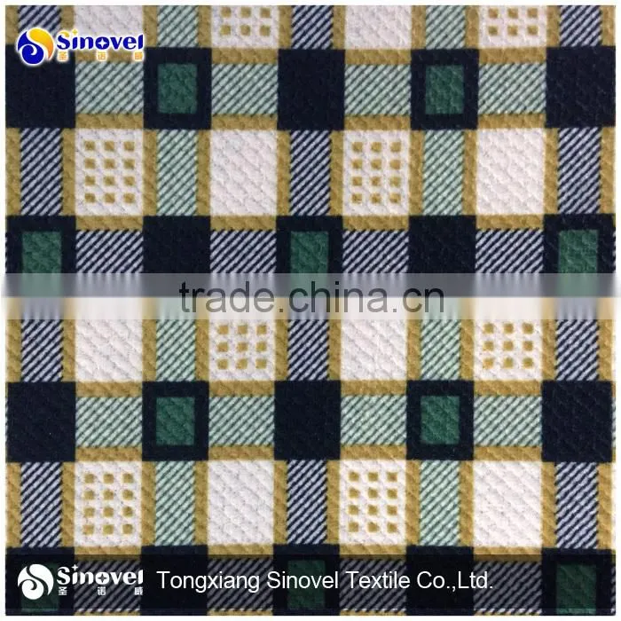 High quality Polyester printed velvet for suit/suit fabric