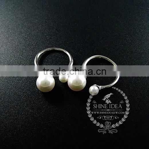925 solid sterling silver pearl ring adjustable ring fashion women jewelry 6260558