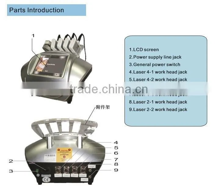 AYJ-801A cavi liposuction 3d laser slimming machine pengu laser machine