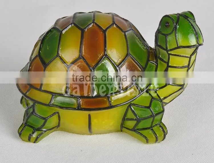 led light cheap price, cute animal solar light, poly-resin light decorative light