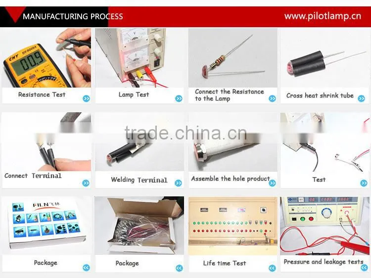 Dia 10mm nylon PA66 Oven Round 12v mini led light indicator