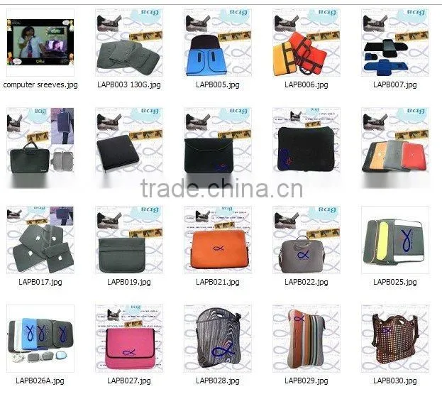 Neoprene notebook laptop sleeve with strap