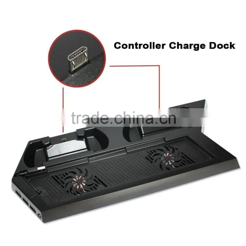High Quality Cooling Fan Dual Charging Dock 3-Port USB Hub For PS4
