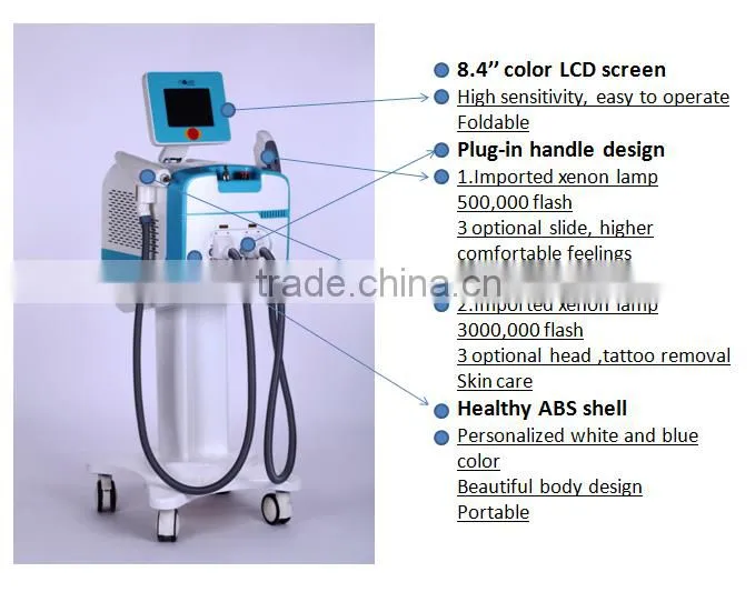 ipl+rf shr nd yag laser hair removal skin care multi-functional machine