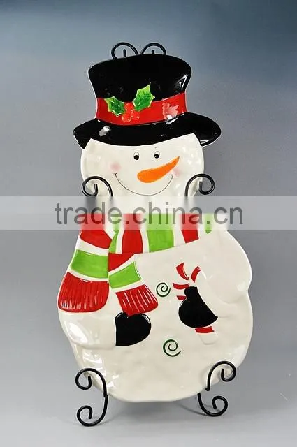 Christmas Decor Plates With Lovely Printing