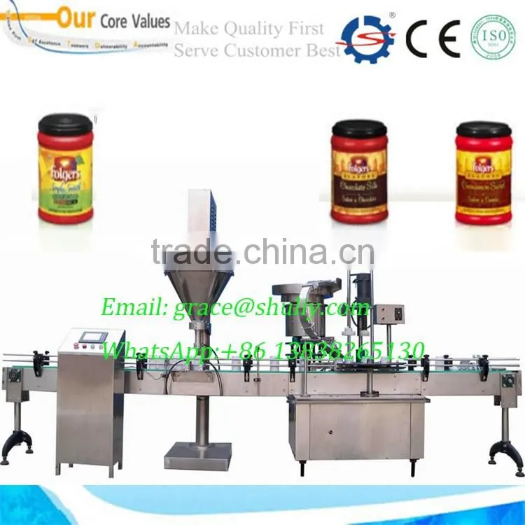 Soybean powder filling line/bottle powder filling machine/filling powder into bottle machine
