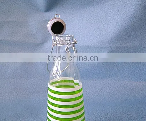 1L Glass beverage jar/juice bottle