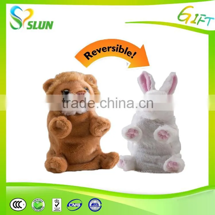 wholesale 2 pets in one quick filp switch reversible stuffed animals soft toys