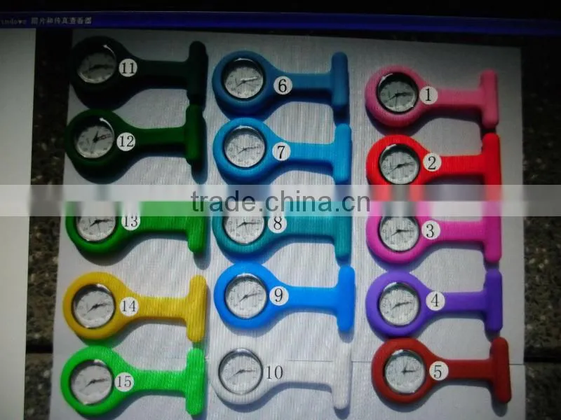 colorful silicon rubber nurse watch