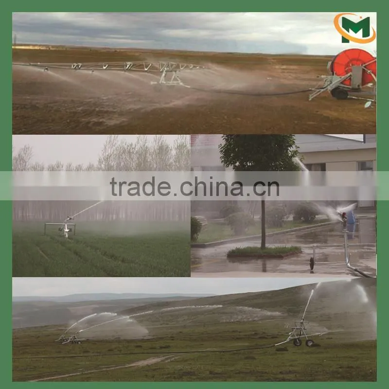 Mobile hose reel irrigation system, sprinkler irrigation system