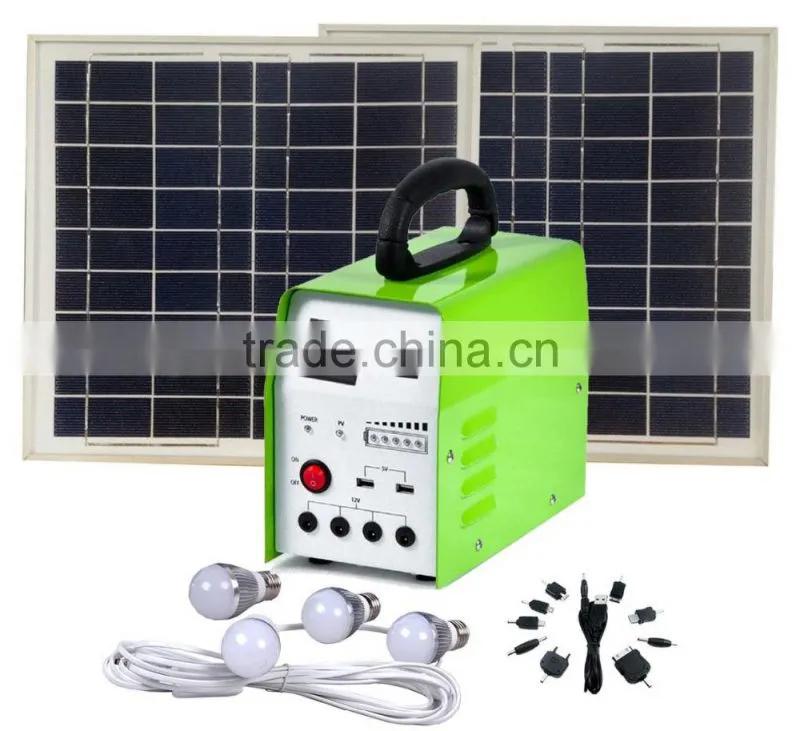 2015 Hot Sell Solar Home Light System 20W with AC output, Solar panel System 20W, Solar Power Generator 20W
