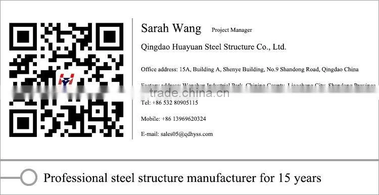 France wide span prefabricated steel structural workshop building