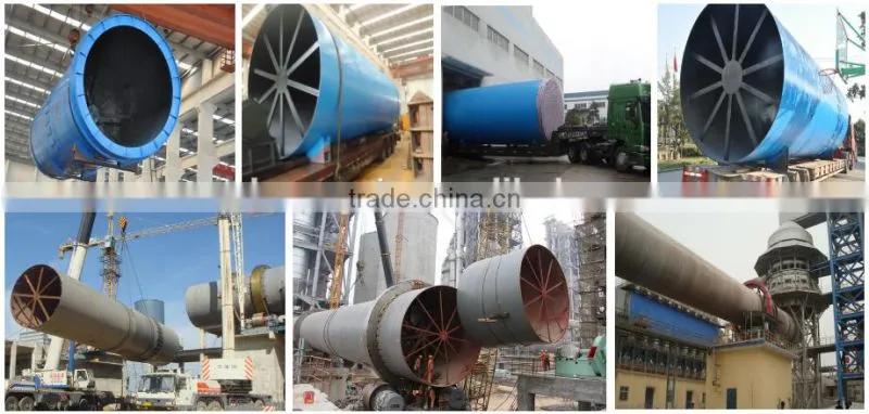 180 to 10000 tpd wet and dry Cement rotary kiln for cement plant