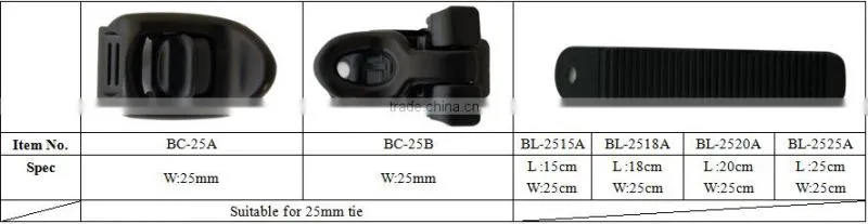 BC25A-BL15A Micro Adjustable Skate Buckles Plastic Strap