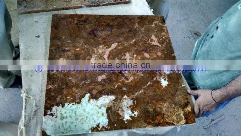BEAUTIFUL MULTI BROWN ONYX TABLE TOPS COLLECTION