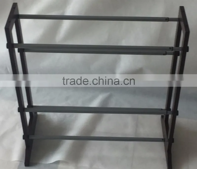 Solid Wood 4 Tier expandable length Shoe Rack for 100cm length shoes storage Organizer