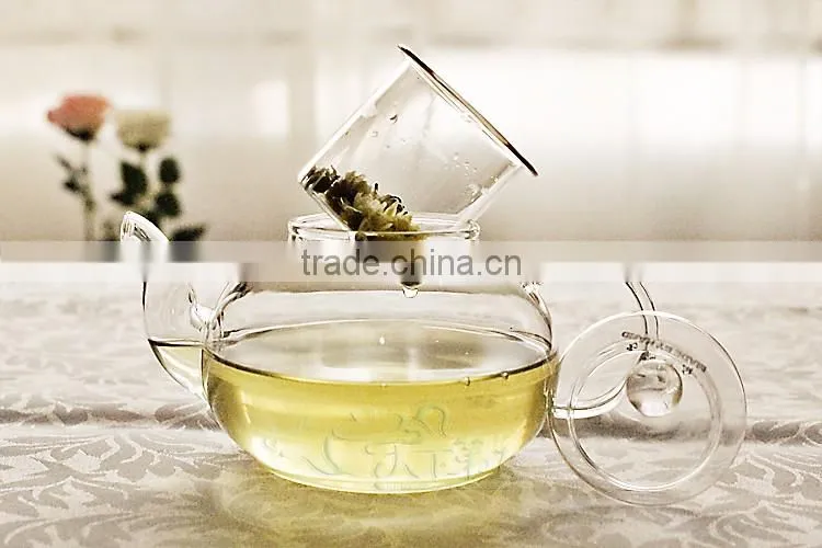 heat resistant borosilicate tea pot set/ drip tea pot