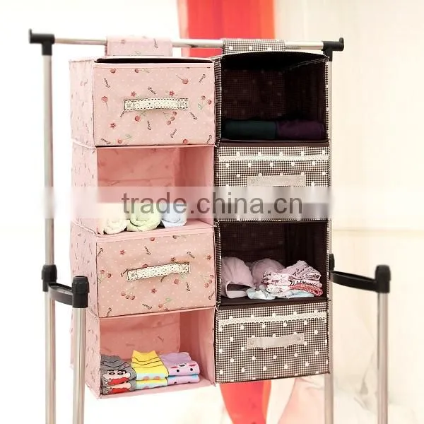 Household 6 shelf non woven folding hanging organizer