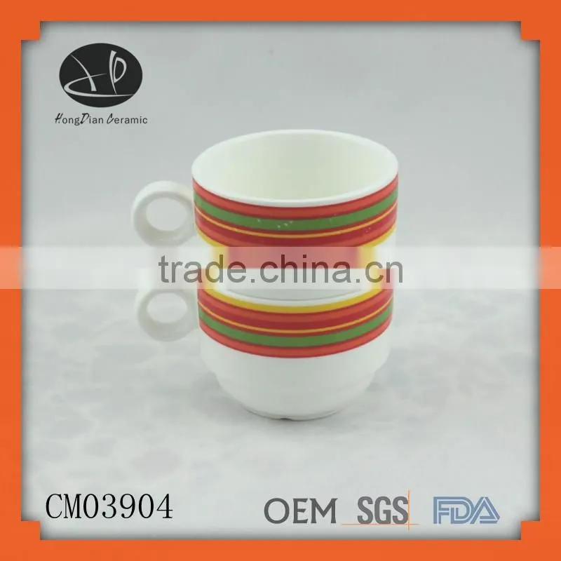 Factory direct low price good quality ceramic wholesale nescafe red heart shaped coffee cups