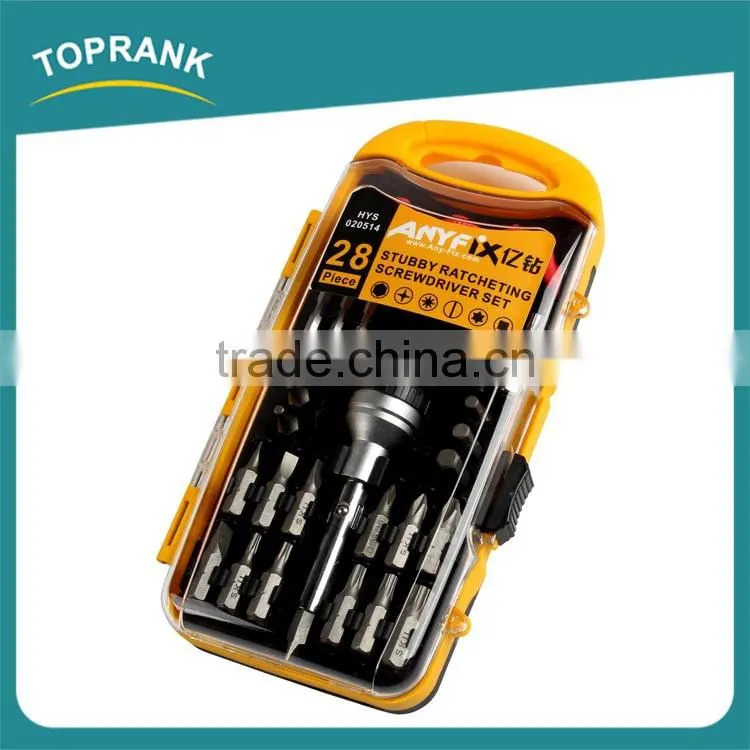 28pcs T-handle Ratchet Screwdriver Set, ratchet screwdriver bit set