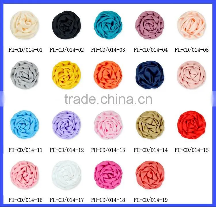Wholesale Best Price 19 Colors Ribbow Rose Wedding Ornament Appliques Fake Flower
