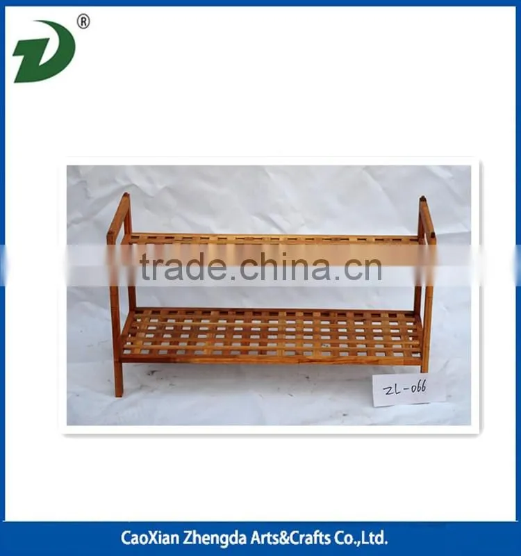Eco-friendly 3 Tiers Light Wood Shoes Rack