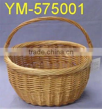 Individual Willow Basket With Removable Handle