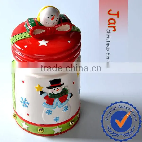 Xmas Ornaments Snowman Gift Jar