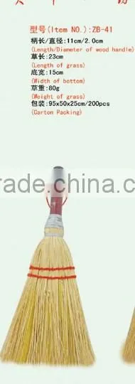 cheap natural grass short handle brush