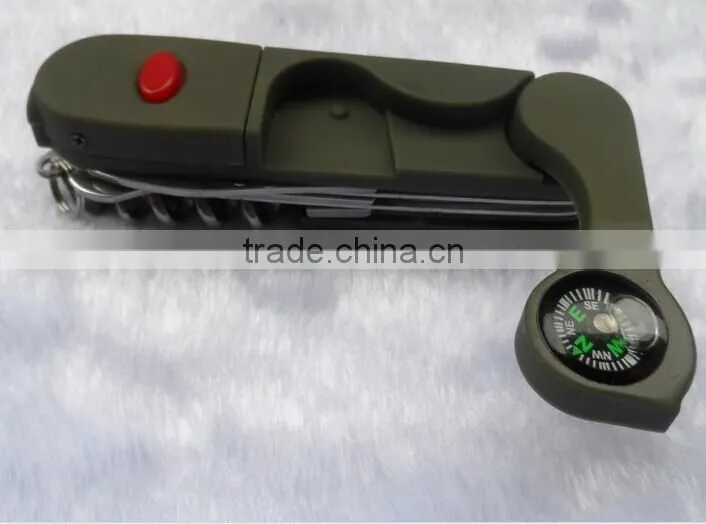 Multifunction Outdoor Survival Camping Knife with LED light