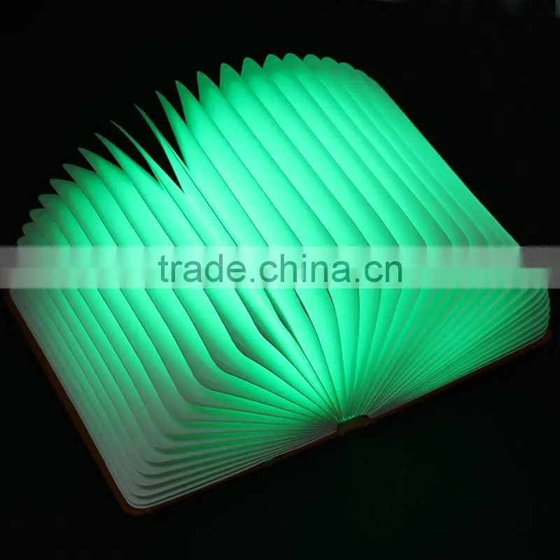 Folding LED Nightlight Creative LED Book Light Lamp Best Home Novelty Decorative USB Rechargeable Lamps White/Warm/Blue/Red
