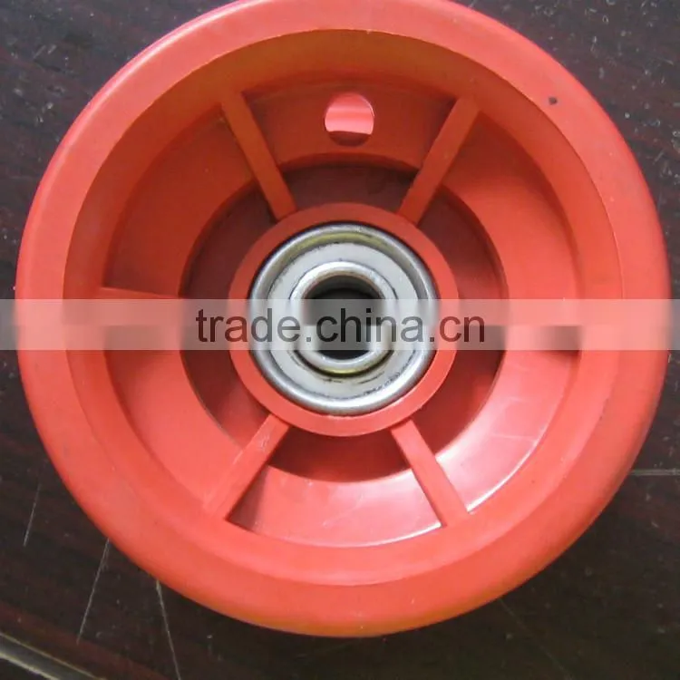 wheelbarrow hand trolley PU rubber wheel plastic spoke