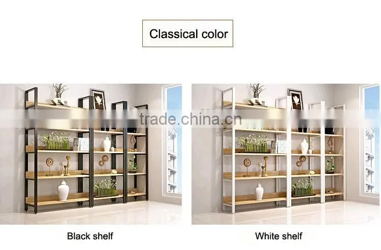 Steel-wood bookshelf, Metal Frame French Style Furniture Antique Bookshelf Wooden Bookshelf