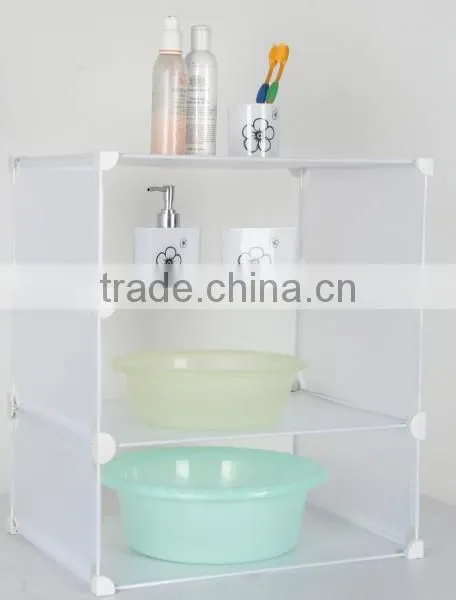 adjustable under sink shelf organizer/2014 hot sale free DIY commodity shelf/ combination bookcases