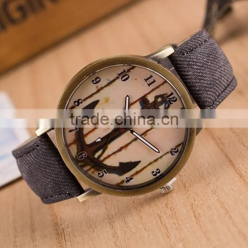 wholesale factory price free sample classical wristwatch leather strap men's watch