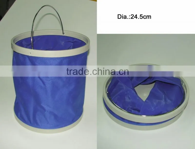 Heavy Duty Polyester 11L and 9L Volume Fodable Water Bucket