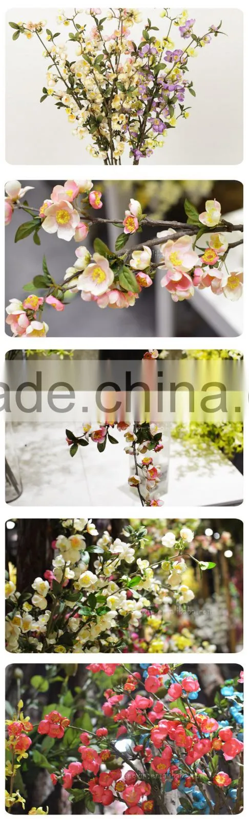 wholesale artificial silk flower for home decoration fabric apple flowers
