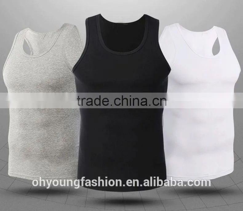 cheapest men tank top solid colour men vest salewell cotton vest
