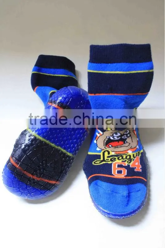 TPR rubber sole children warm shoe socks